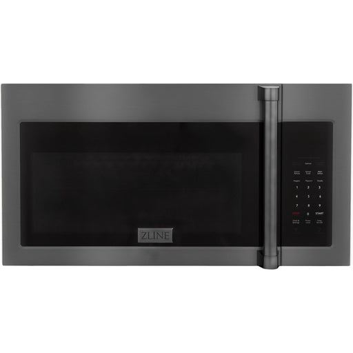 ZLINE Microwaves ZLINE Over the Range Convection Microwave Oven in Black Stainless Steel with Traditional Handle and Sensor Cooking, MWO-OTR-H-30-BS