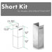 ZLINE Range Hood Accessories ZLINE Short Kit for 8ft. Ceilings (SK-455/476/477/667/697)
