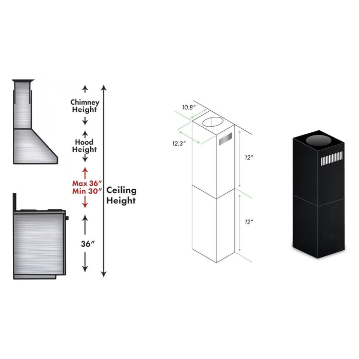 ZLINE Short Kit for 8ft. Ceilings, SK-BSKE2iN