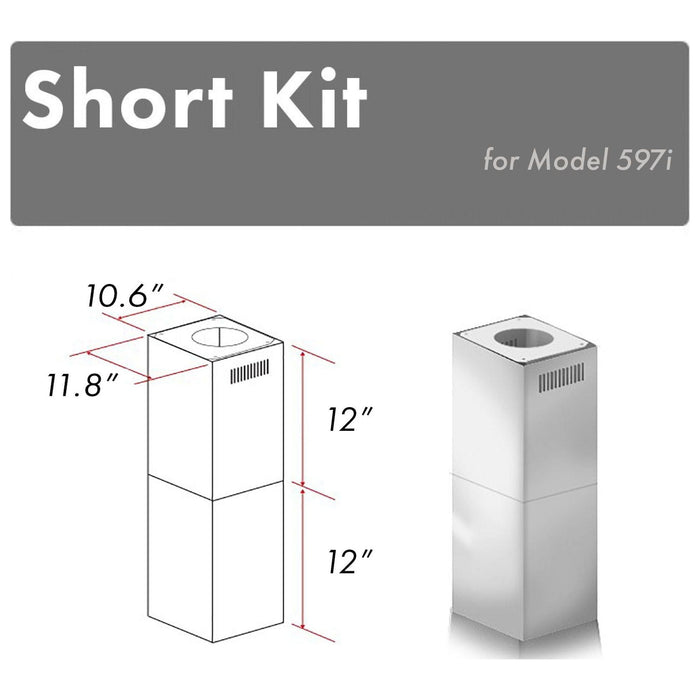 ZLINE Range Hood Accessories ZLINE Short Kit For Ceilings Under 8 Feet ISLAND (SK-597i)