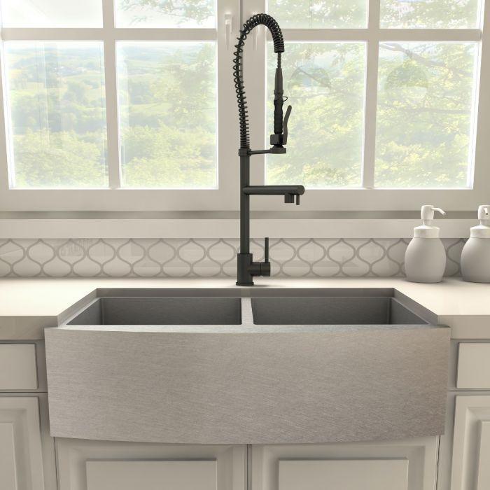 ZLINE Van Gogh Kitchen Faucet in Electric Matte Black VNG-KF-MB