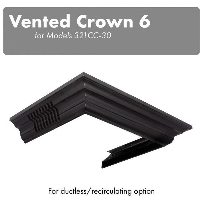 ZLINE Vented Crown Molding for Wall Mount Range Hood, CM6V-300C