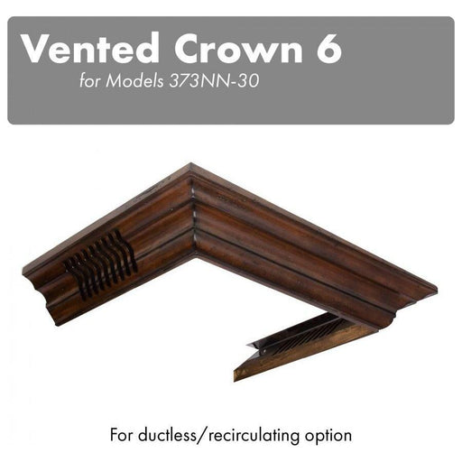 ZLINE Range Hood Accessories ZLINE Vented Crown Molding for Wall Mount Range Hood, CM6V-300N