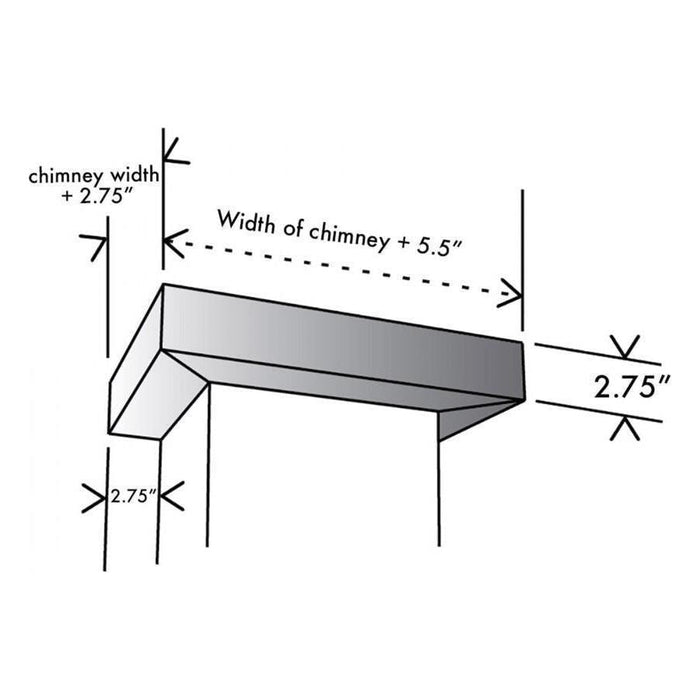 ZLINE Vented Crown Molding for Wall Mount Range Hood, CM6V-300T