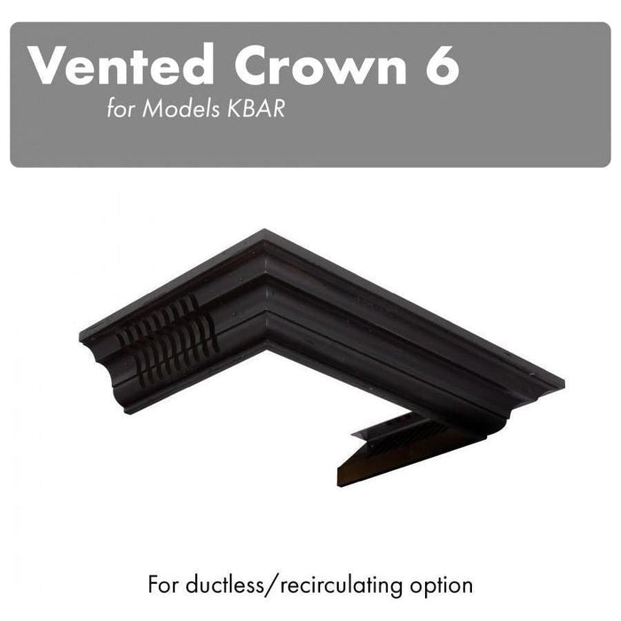 ZLINE Range Hood Accessories ZLINE Vented Crown Molding for Wall Mount Range Hood, CM6V-KBAR