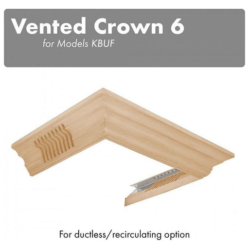 ZLINE Range Hood Accessories ZLINE Vented Crown Molding for Wall Mount Range Hood, CM6V-KBUF