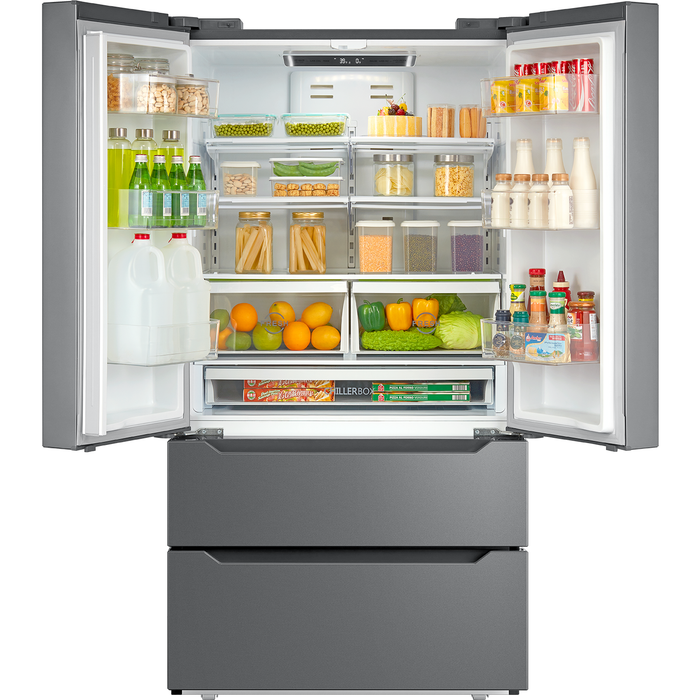 Cosmo 22.5 cu. ft. 4-Door French Door Refrigerator with Recessed Handle in Stainless Steel, Counter Depth  COS-FDR225RHSS