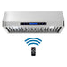 Cosmo 30" Ducted Under Cabinet Range Hood in Stainless Steel with Touch Display, LED Lighting and Permanent Filters COS-QS75